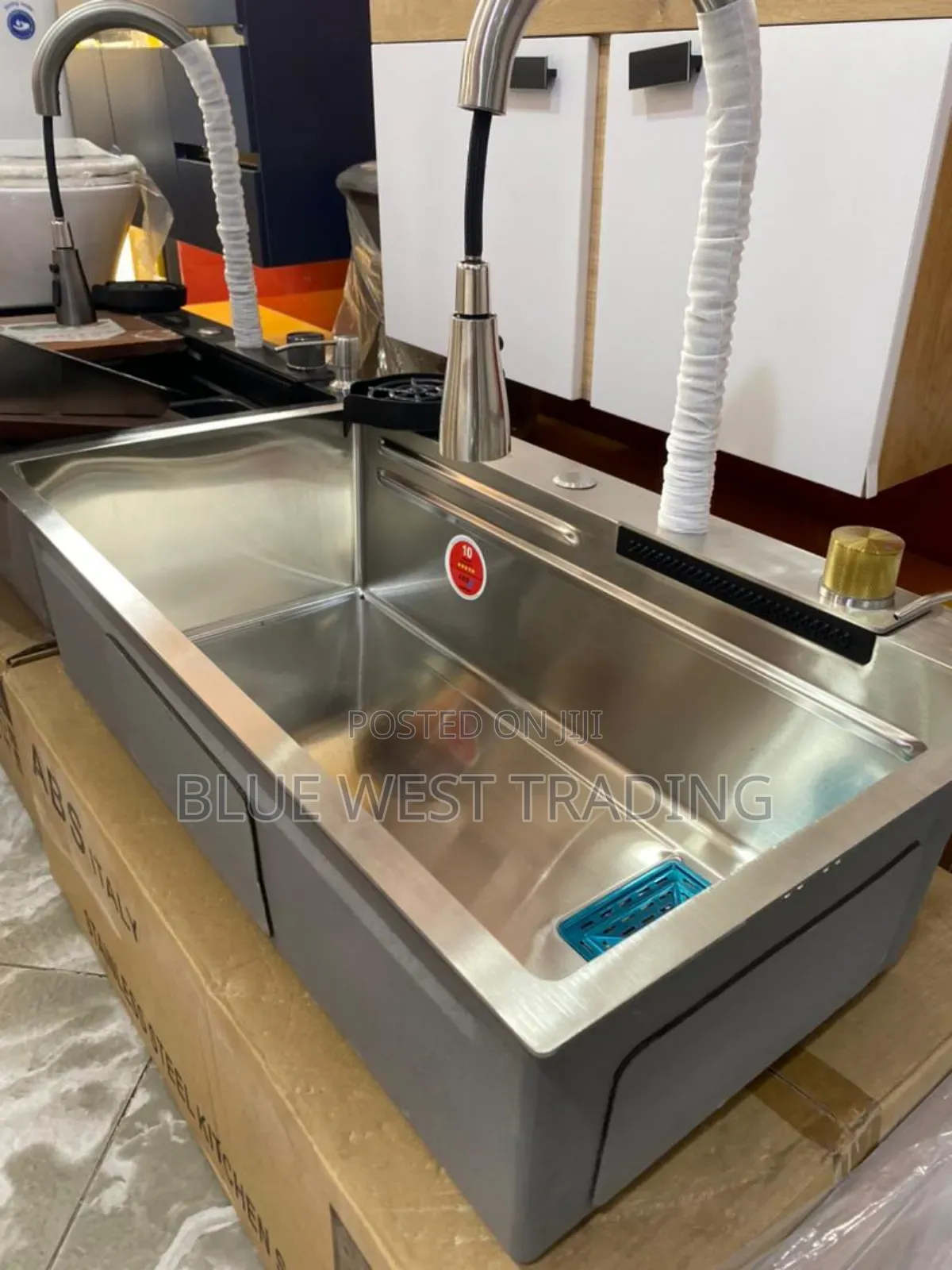 Grey Luxury Waterfall Cabinet Sink