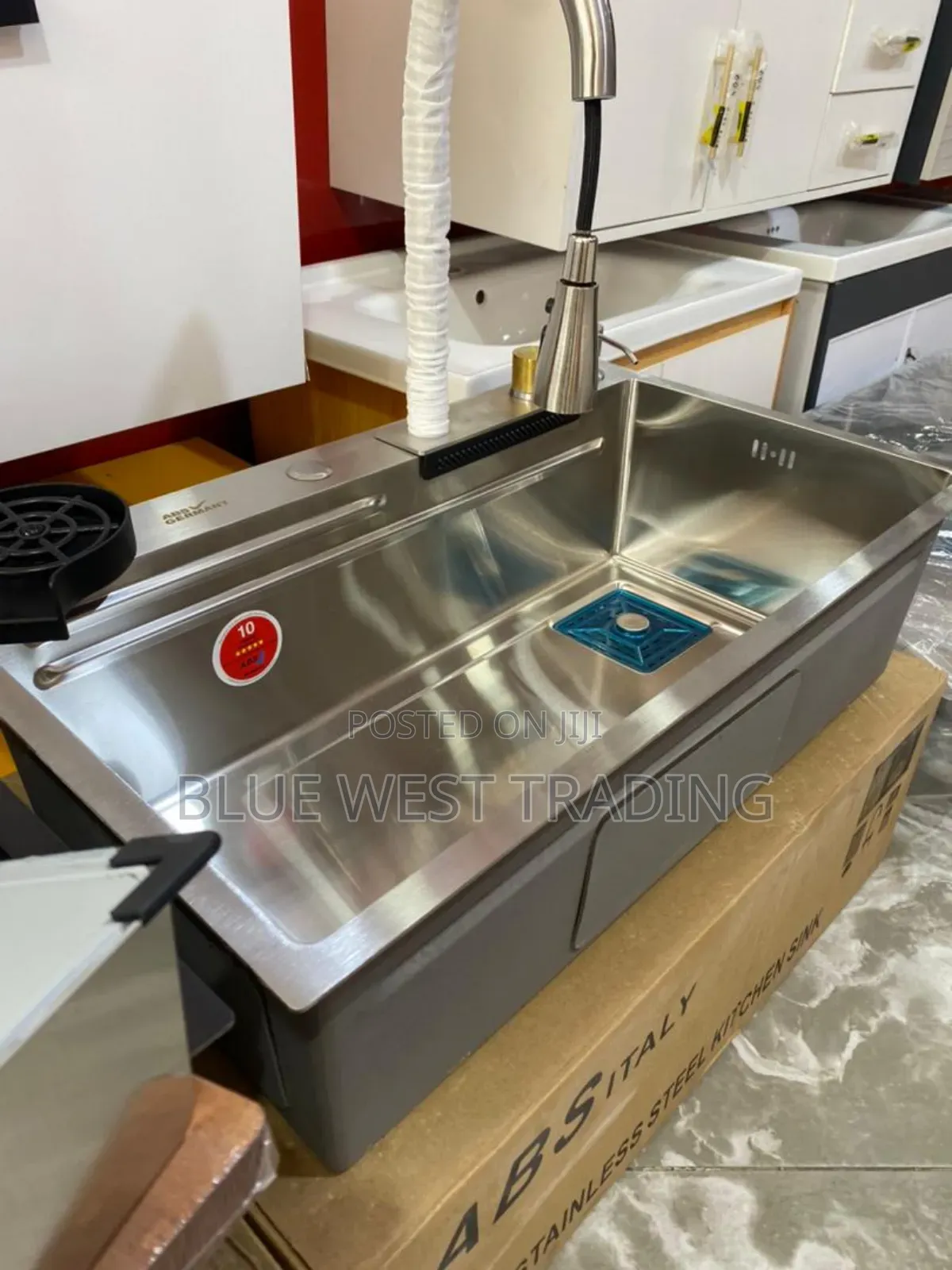 Grey Luxury Waterfall Cabinet Sink