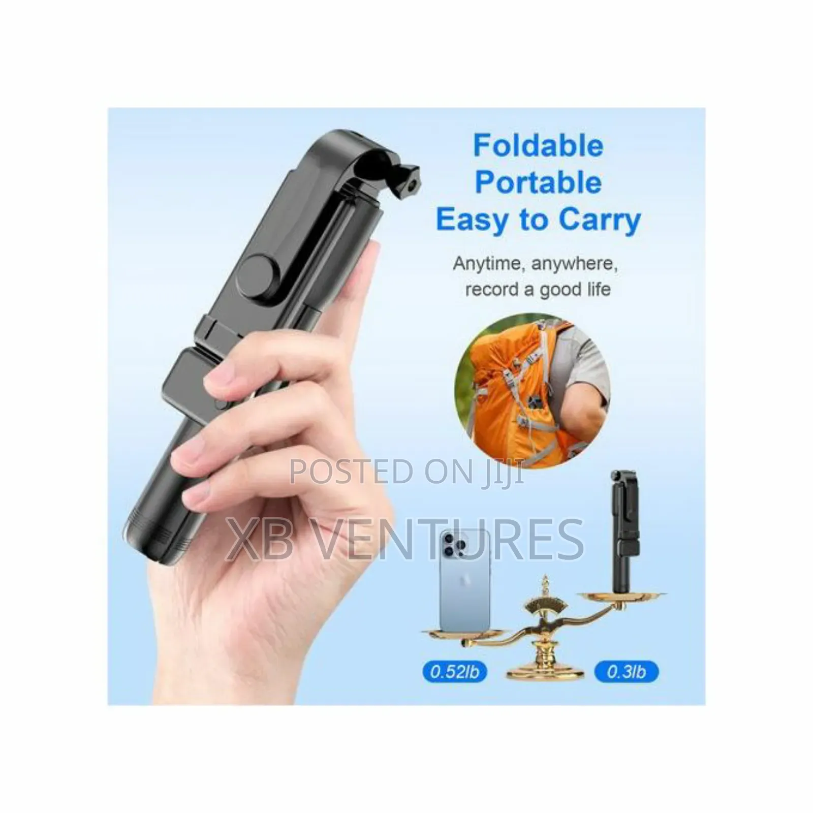 Bluetooth Selfie Stick Tripod + Shutter Remote Control