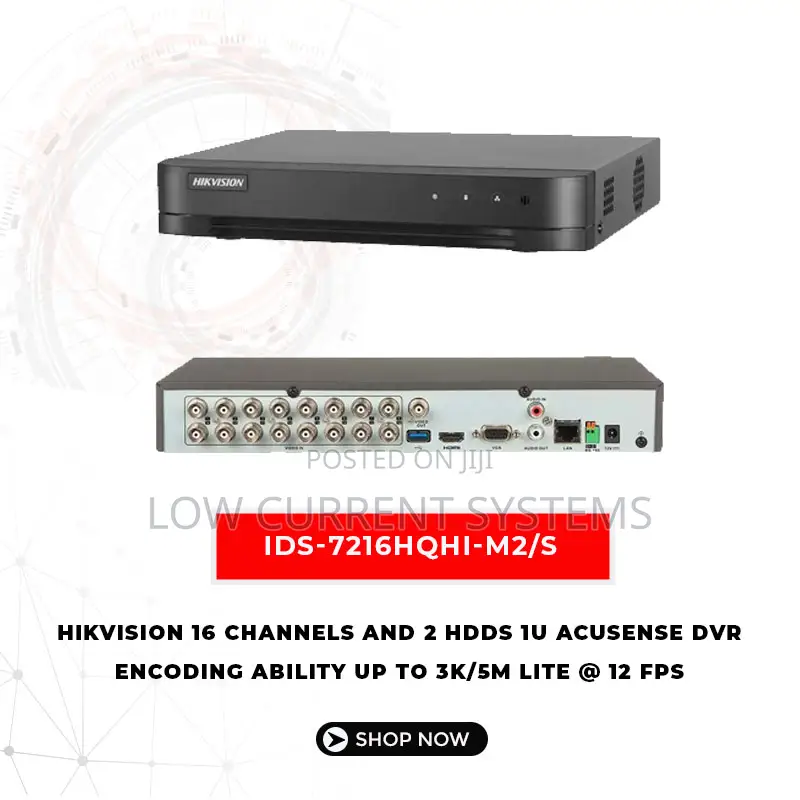 Hikvision DVR Acusence 2 HDD 16 CH /5mp Ids-7216hqhi-M2/S