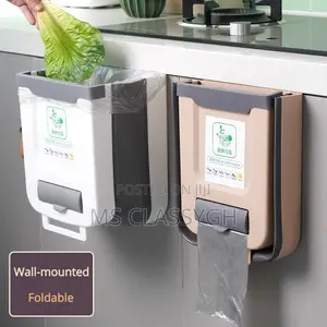 Kitchen Folding Trash Can Storage Household Cupboard Door Ha