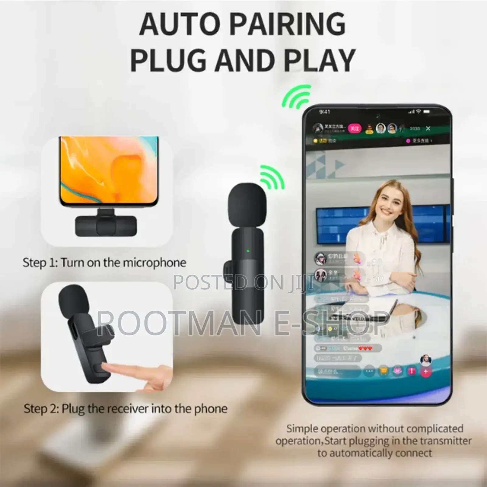 Wireless Microphone for Apple and Andriod Device