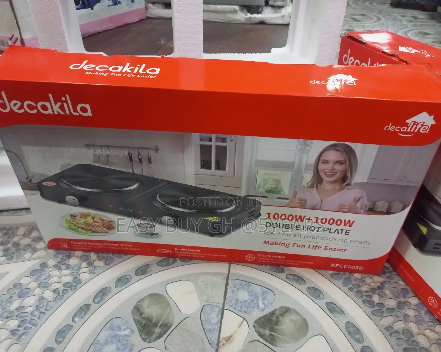 Cooked Faster With Decakila Hot Plate With Double Hot Plate.