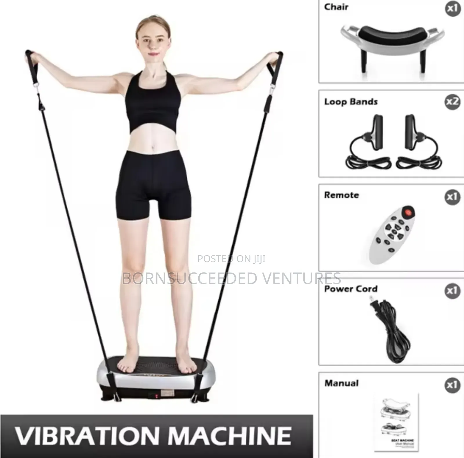 Exercise Fitness Body Rhythm Vibration Plate Handle Included