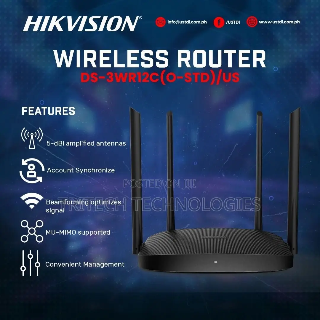 Hikvision 4G Wireless Router AC1200 Four 5-Dbi WIFI INTERNET