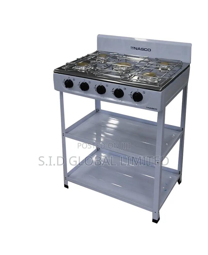 Authentic Nasco 5 Burner Gas Stove Nasgs-K5bw-S