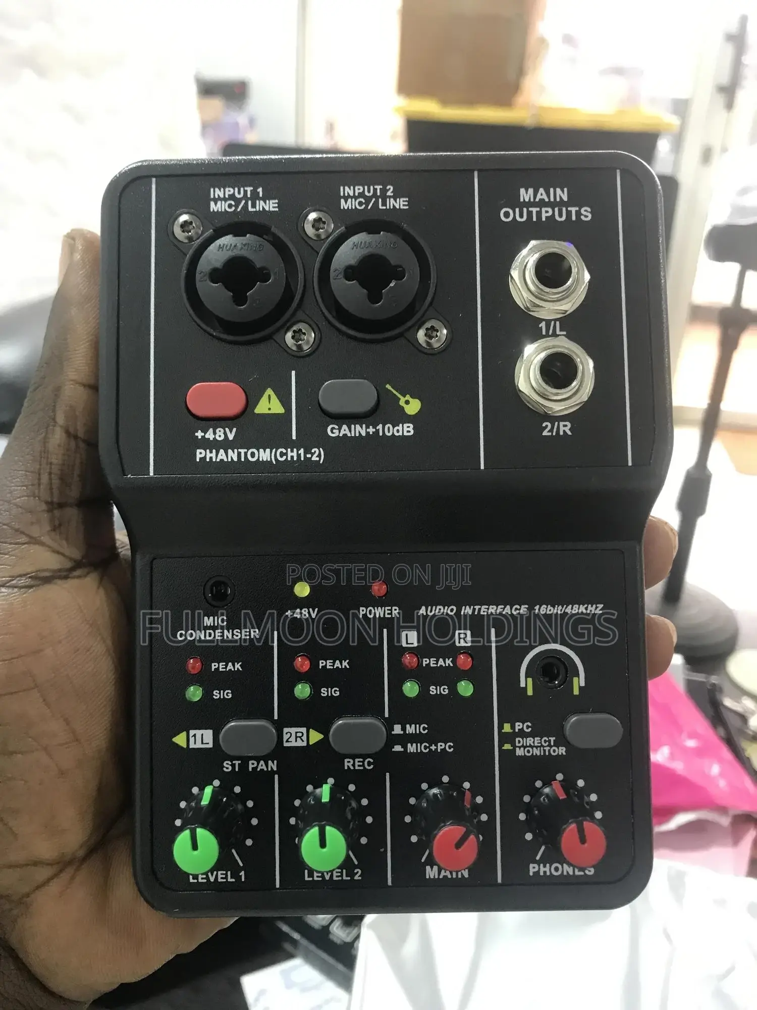 3 Channels Music Audio Mixer With Inbuilt Sound Card