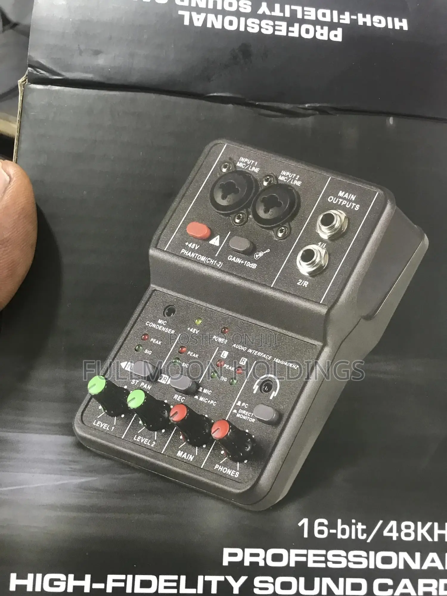 3 Channels Music Audio Mixer With Inbuilt Sound Card