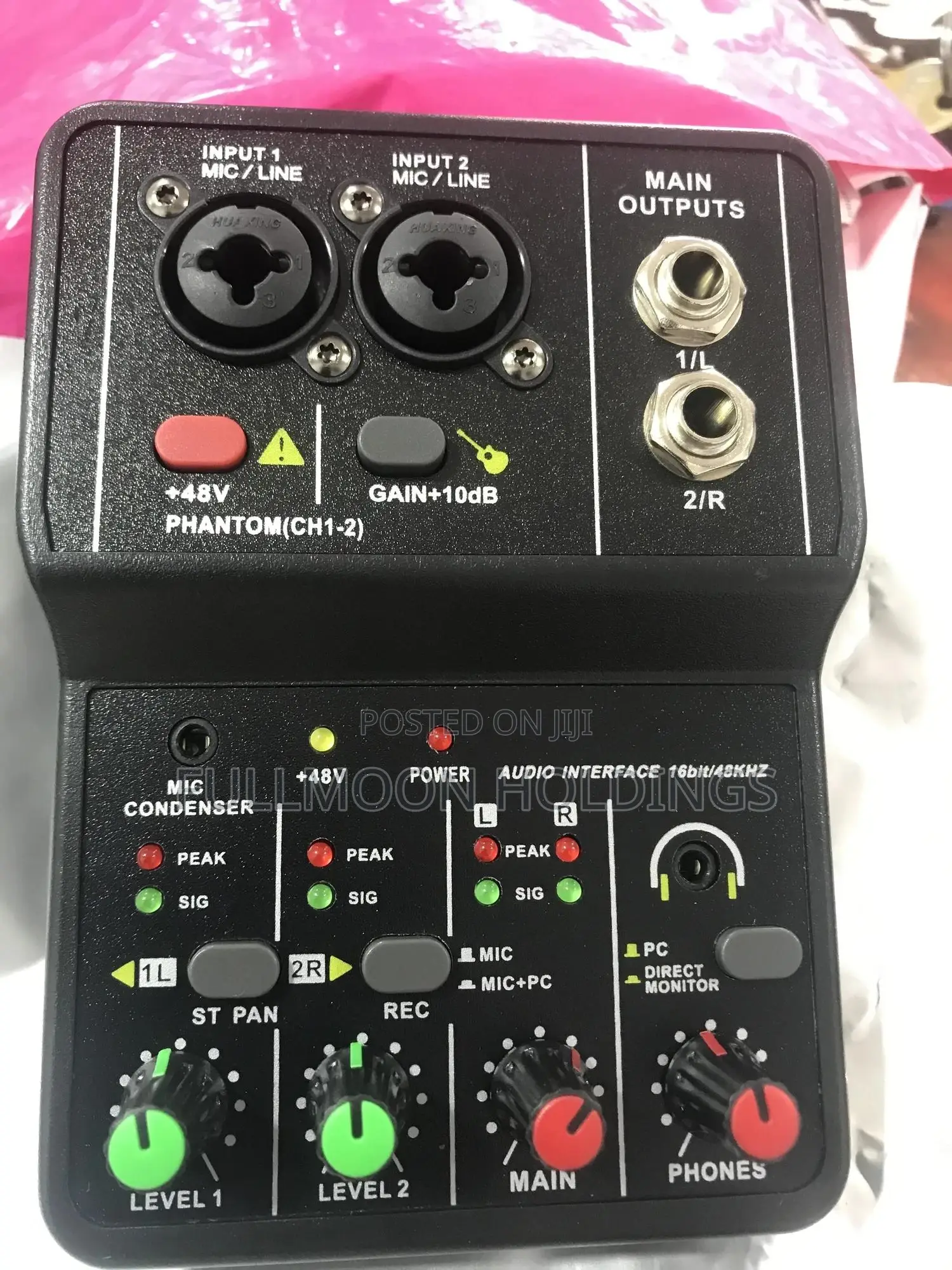 3 Channels Music Audio Mixer With Inbuilt Sound Card