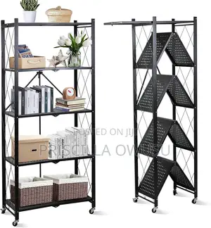 5 Tiers Multi-Purpose Foldable Metal Storage Shelf/ Rack