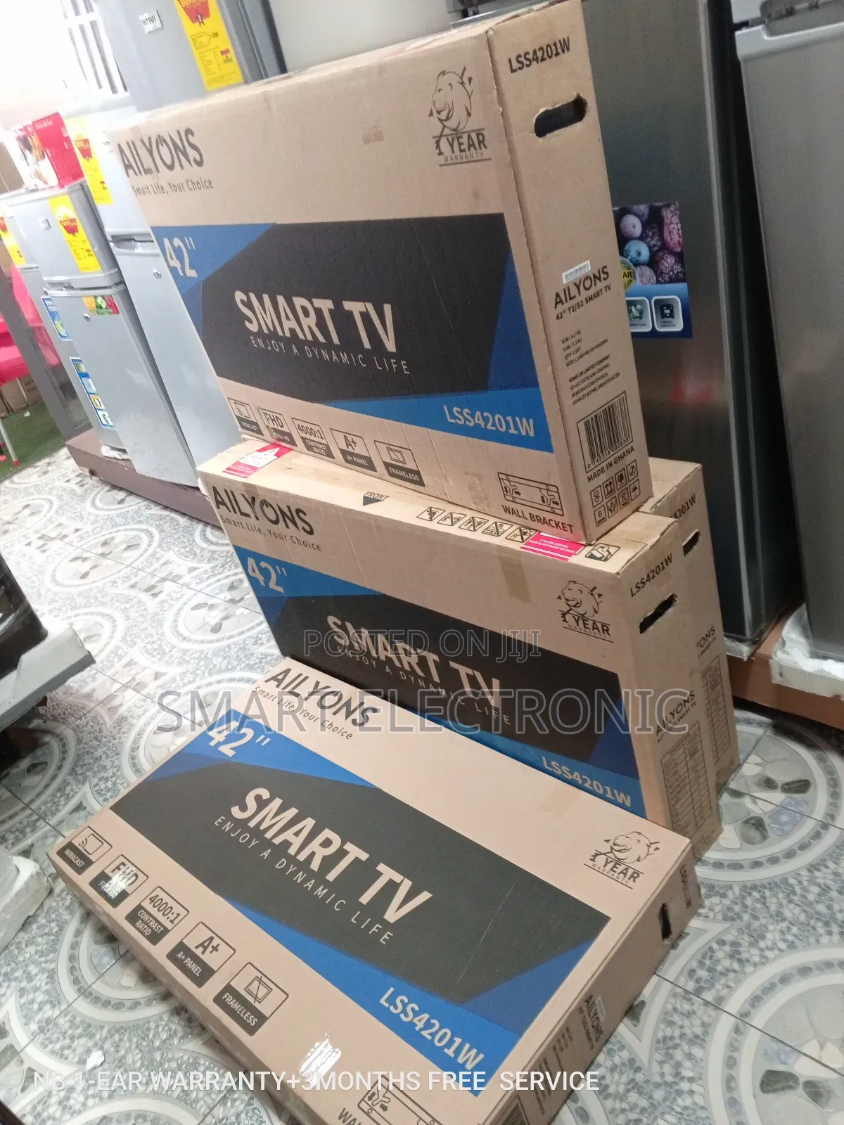 Quality 42inches TVS Smart Android +Wall Bracket Tv Ailyons