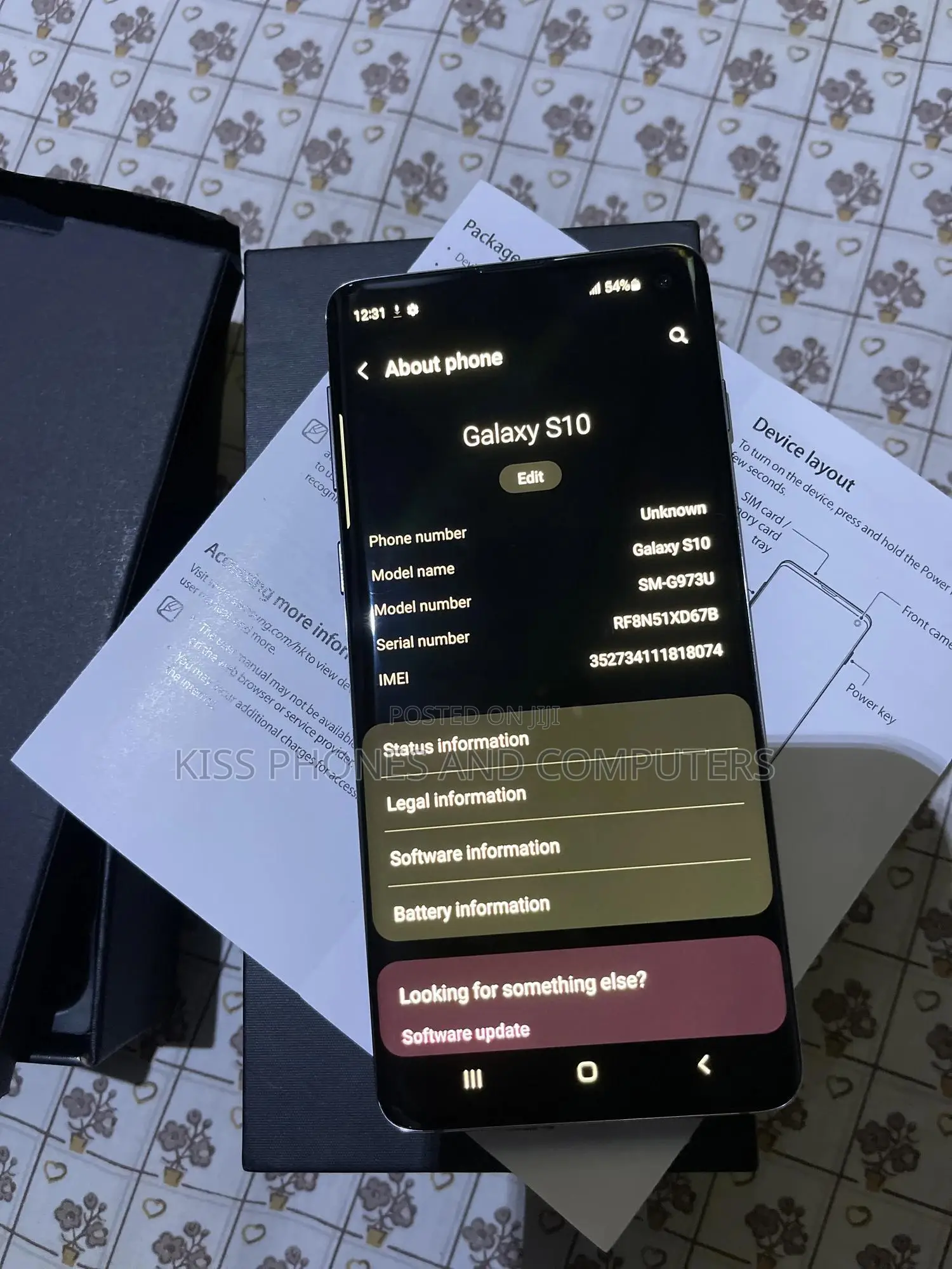New Samsung Galaxy S10 128 GB Black
