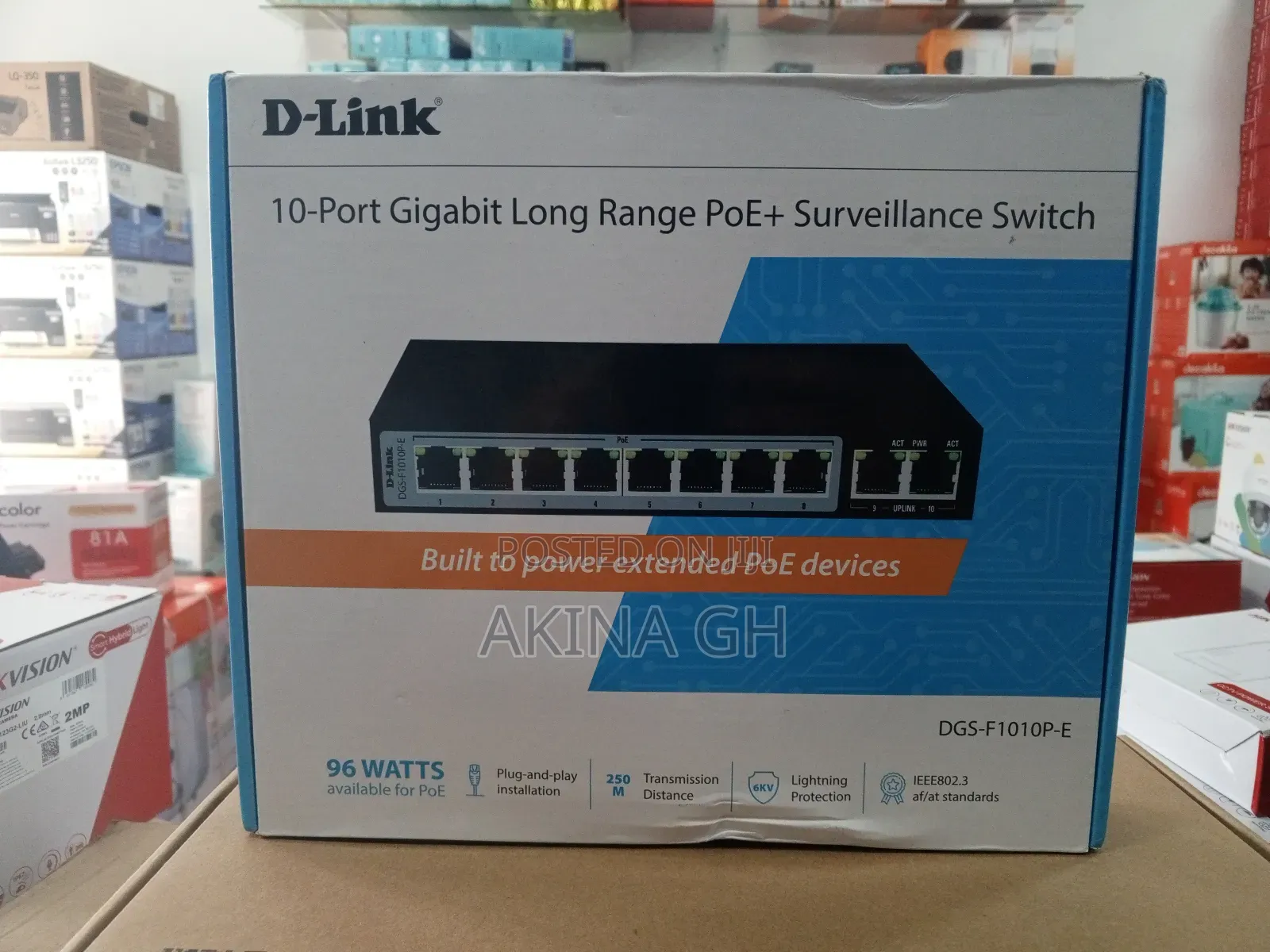 D-Link 10 Port Gigabit Long Range Poe+ Switch DGS-F1010p-E