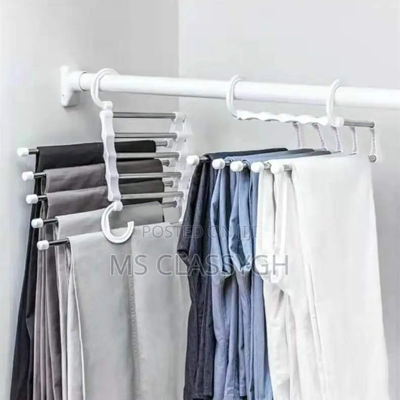 Magic Trouser Rack Hangers Stainless Steel Folding Pant Rack