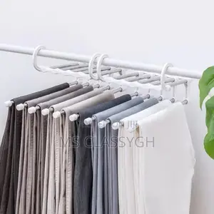 Magic Trouser Rack Hangers Stainless Steel Folding Pant Rack