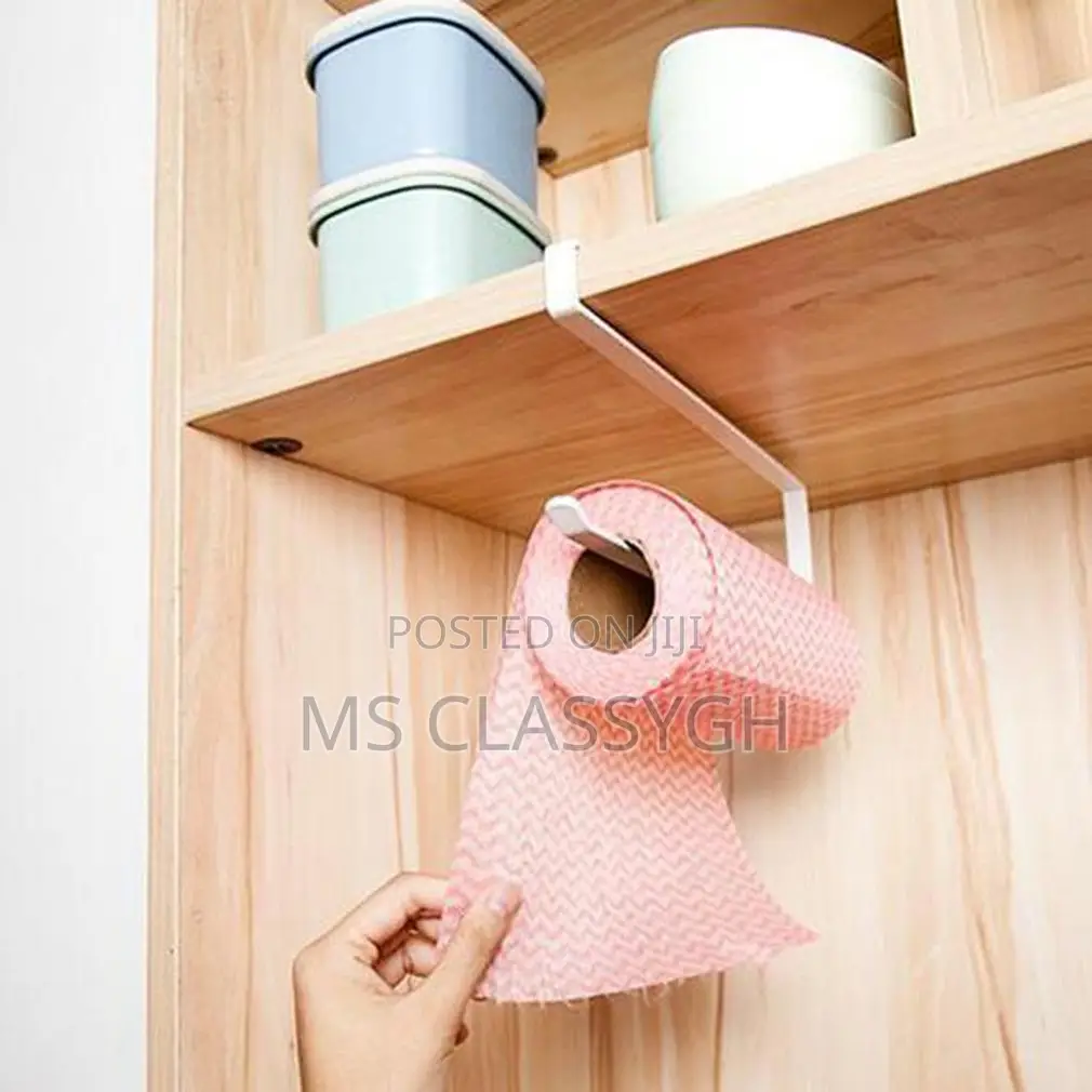 Simple Door Cabinet Hanging Paper Towel Rack Cabinet Storage