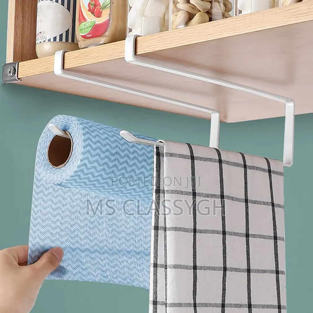 Simple Door Cabinet Hanging Paper Towel Rack Cabinet Storage