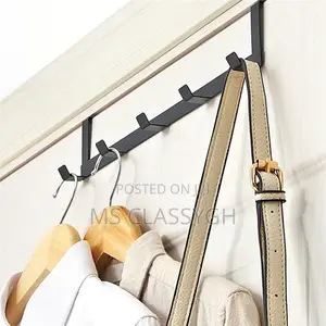 Wall-Mounted 5 Row Door Hook Durable Clothes Coat Hat Hanger