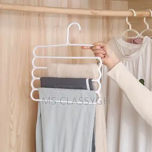 Multifunctional 5 Layers Pants Storage Rack Hanger Space Sav