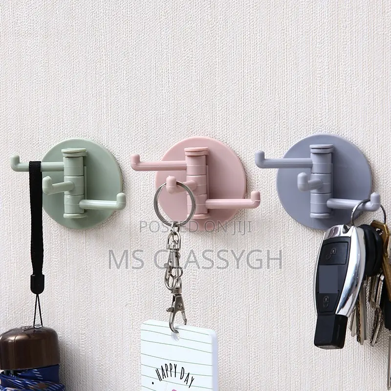 Magic Hook With 3 Branches Foldable Self Adhesive Hook for B