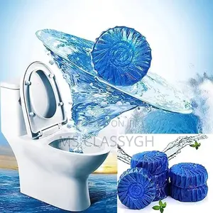 10pcs Flushing Blue Bubble Toilet Cleaner Freshener Tablets