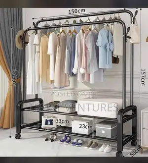 Double Pole Clothes Hanger/Moveable/Clothes Hanger
