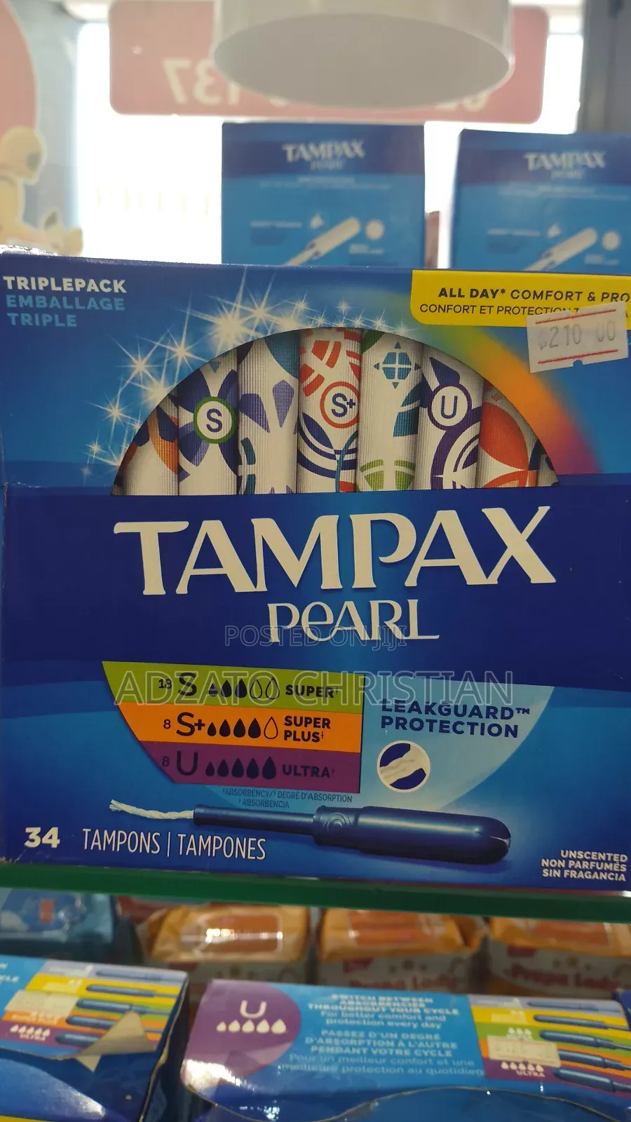 Tampax Pearl, Radiant, Regular Etc.