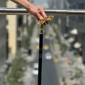 Golden Jaguar Head, Traditional Walkingstic Call