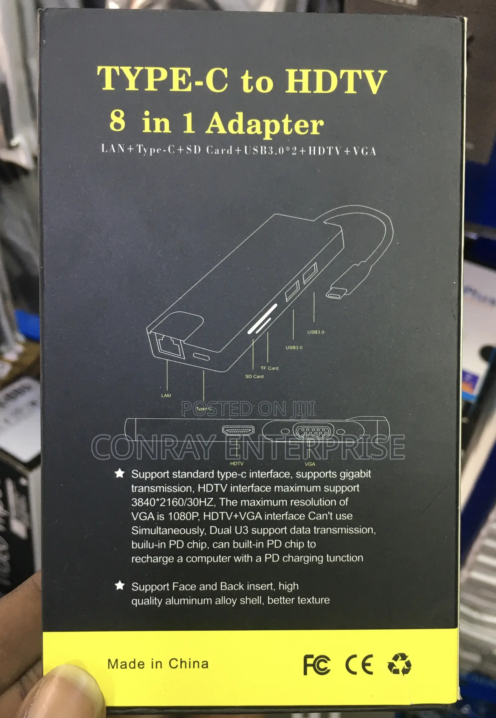 Type C to HDTV 8 in 1 Adapter.