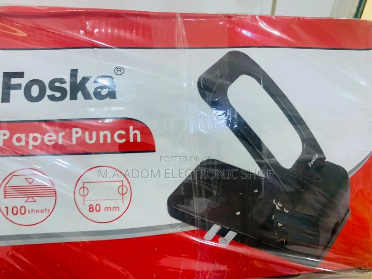 Unique Foska Office Heavy Duty Metal Manual Paper Punch