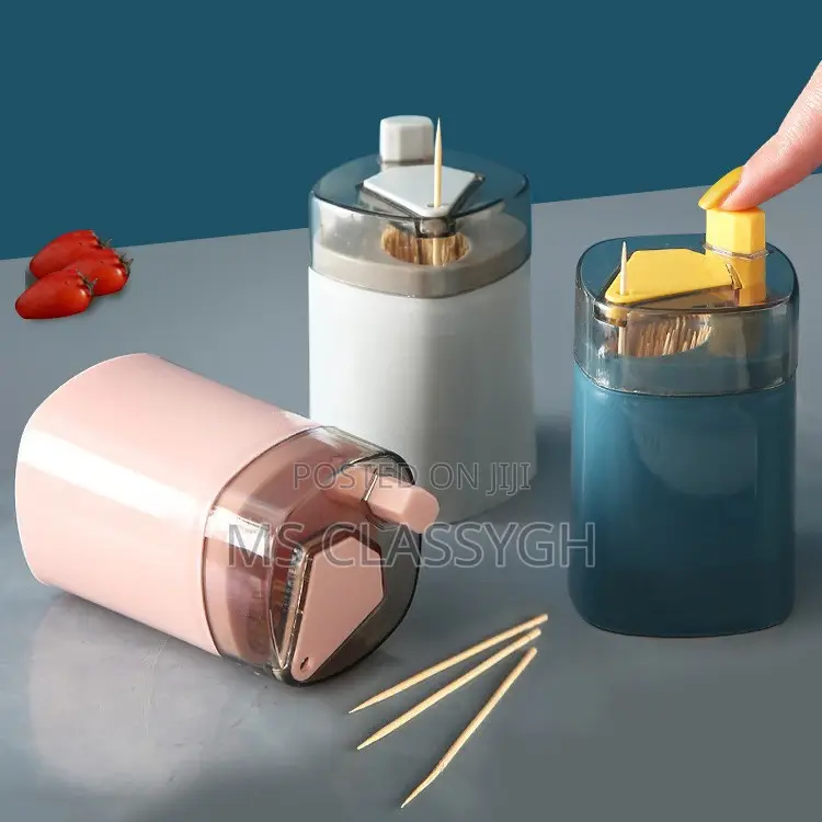 Toothpick Holder Dispensers Pop-Up Automatic Dispenser Tooth