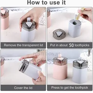 Toothpick Holder Dispensers Pop-Up Automatic Dispenser Tooth