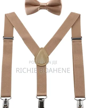 Kids Suspenders With Bow Tie