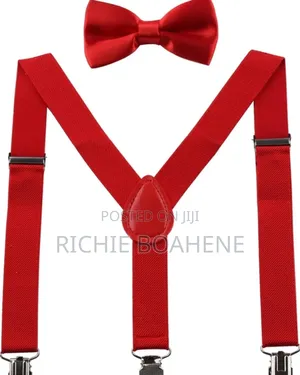 Kids Suspenders With Bow Tie