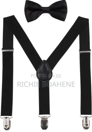 Kids Suspenders With Bow Tie