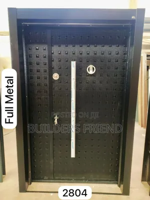 Full Metal Heavy Black One Half Security Door Complete