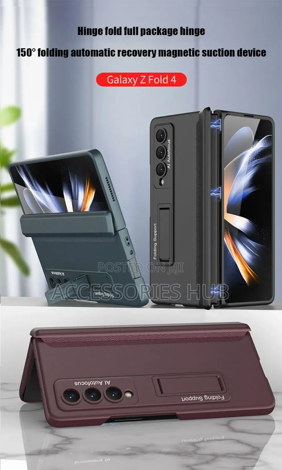 Z Fold 6 Case With Magnetic Hinge And A Protector With Stand