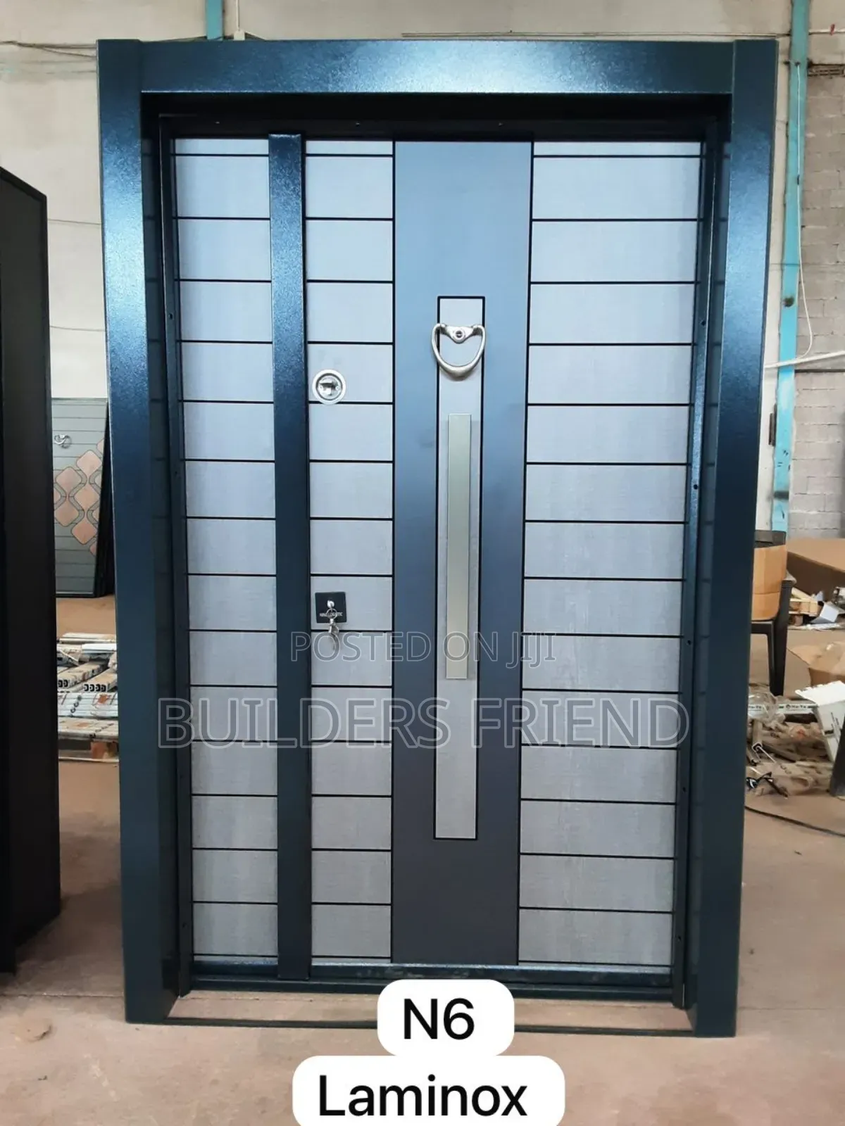 Turkish Gray One Half Entrance Security Door+Accessory Set
