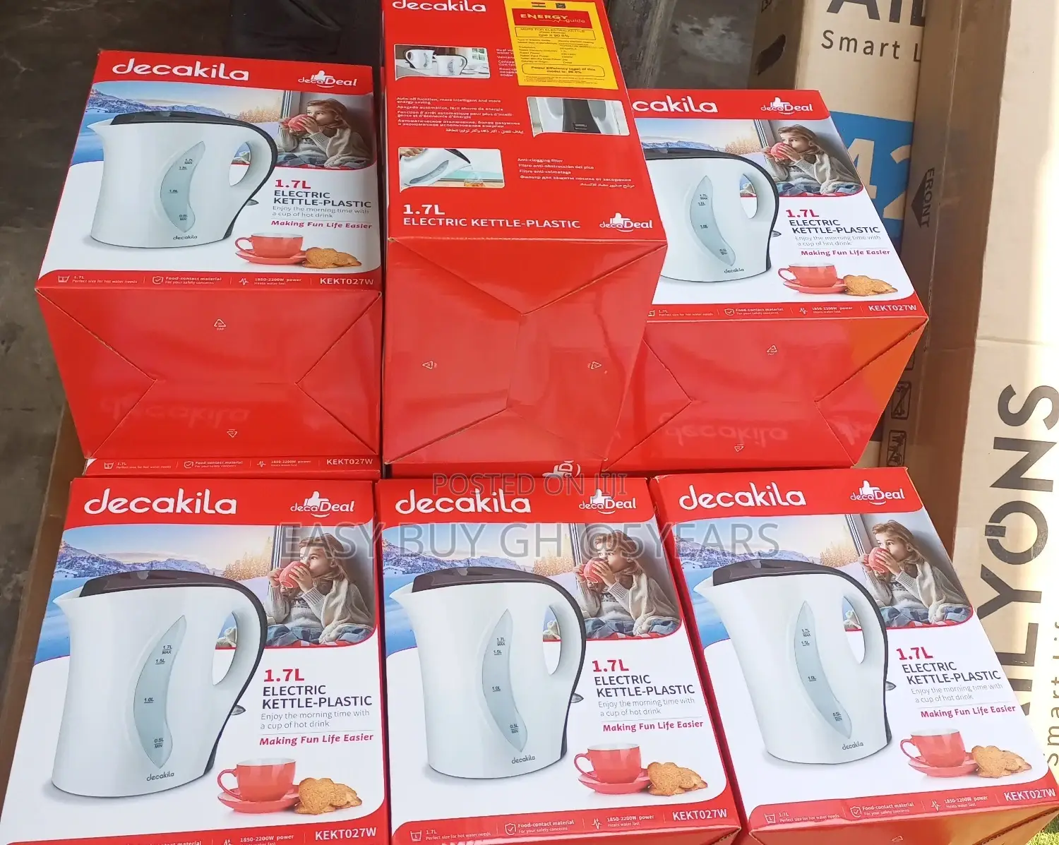 Brand New Decakila Plastic White Kettle Quality Brand.