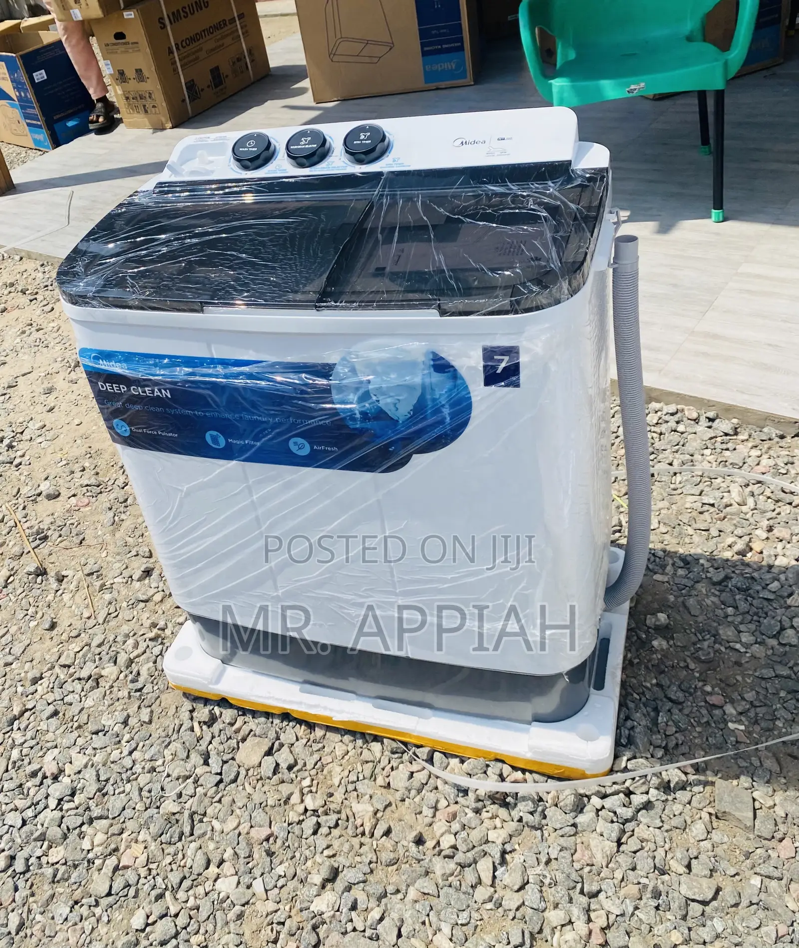 Midea 7kg Semi-Automatic Electric Washing Machine(Spin/Dry)