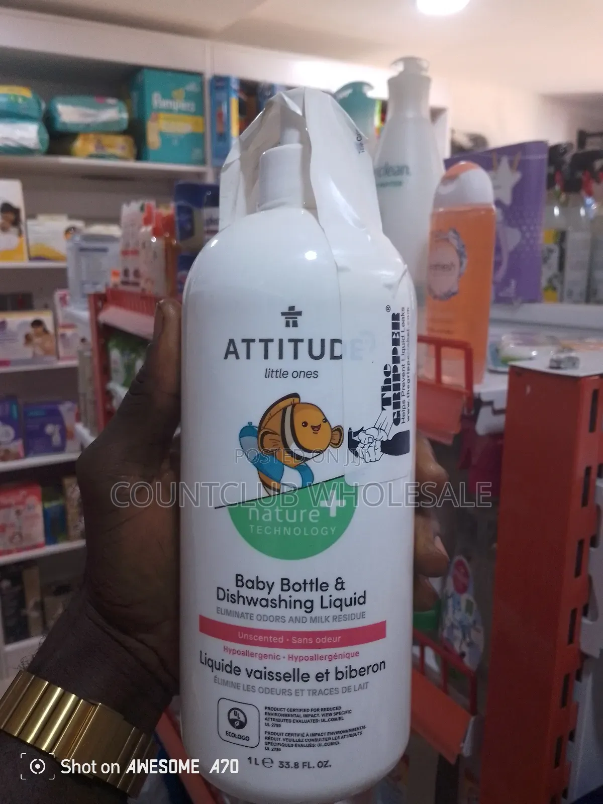 ATTITUDE Baby Bottle Dishwashing Liquid 1L