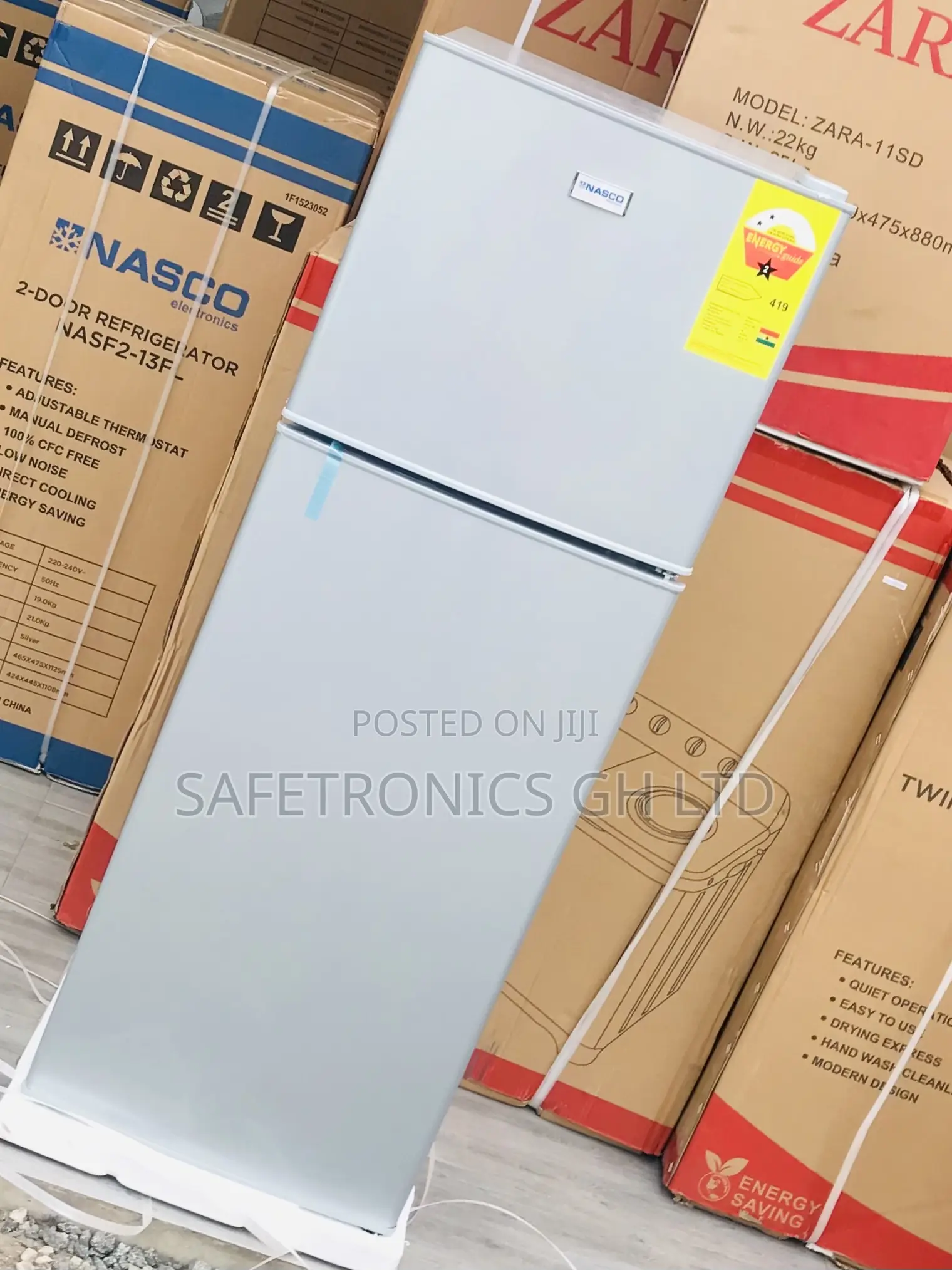 Gray Durable Nasf2-130 Doubledoor Topfreezer Fridge