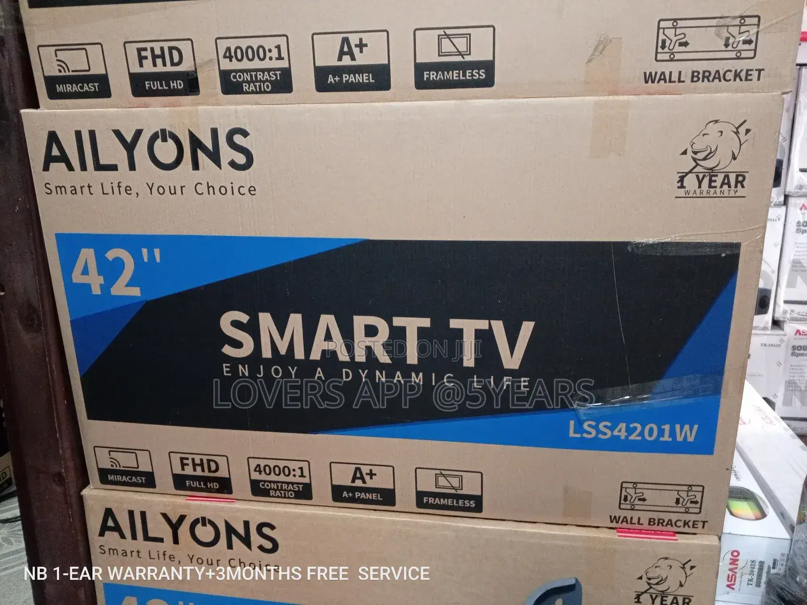 Very Nice Looking Ailyons "42" Smart TVS Wi-Fi HDMI Dynamic