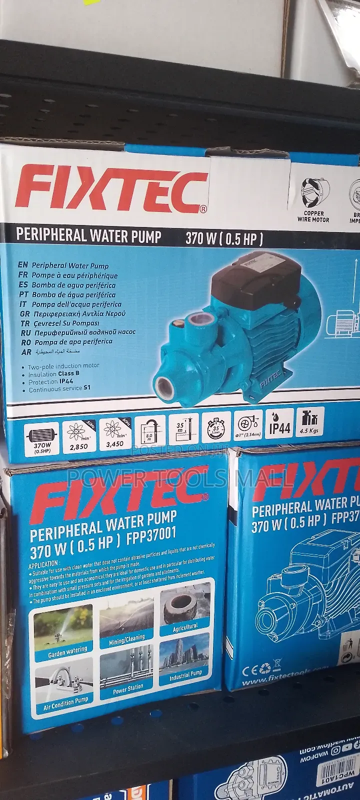 Fixtec 0.5HP Peripheral Pump 370W