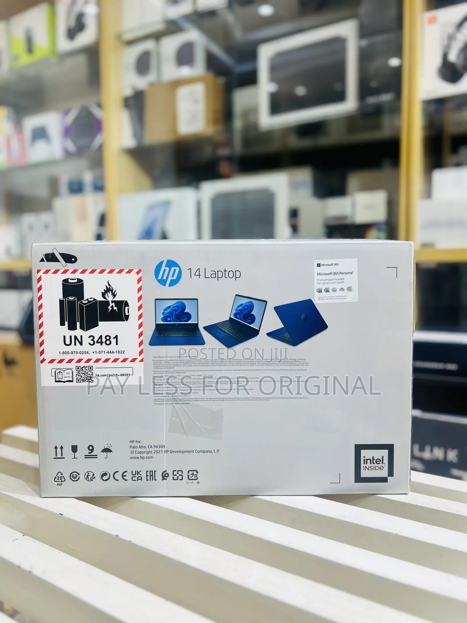 New Laptop HP 14-dq1088wm 4GB Intel SSD 128GB