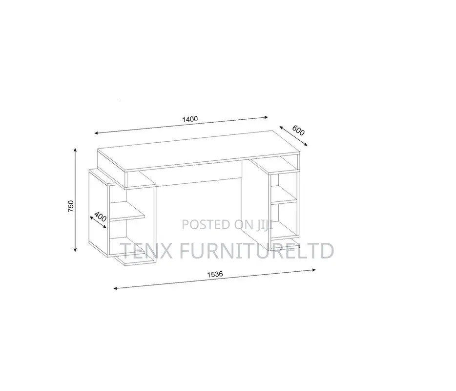 Computer Desk (Multi) White and Oak