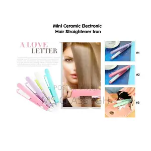 Photo - Hair Straightener Mini Flat Hot Comb Curler Styling Tools
