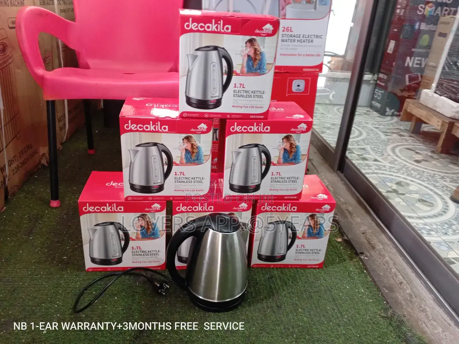 Easy to Use Decakila 1.7L Electric Kettle-Stainless
