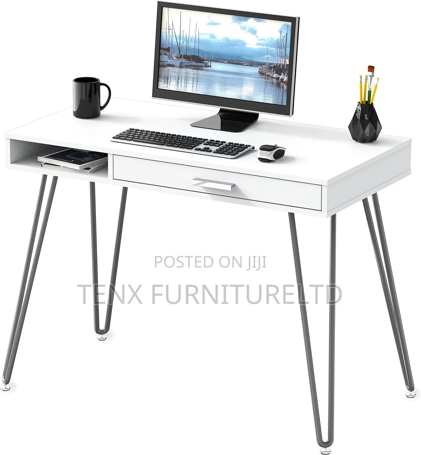 Computer Desk (Morden Design) White