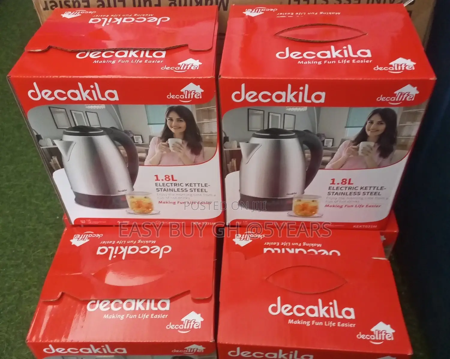 Decakila Electric Kettle Stainless Steel 1.8L.